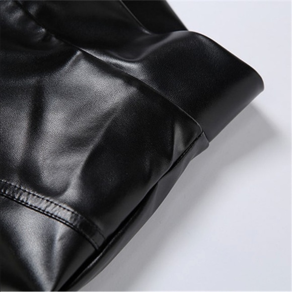 Faux Leather Ruched Flare Pant - Picture 3 of 6